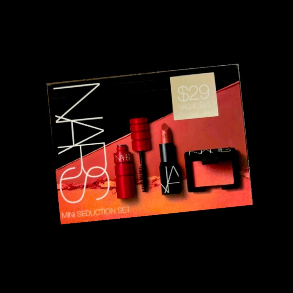 Brand New Nars mini seduction set. Lipstick, mascara, eyeshadow.